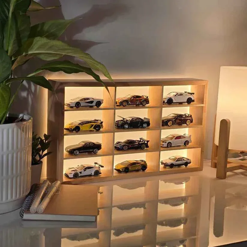 Wooden Light Up Hot Wheels Organizer - Image 7
